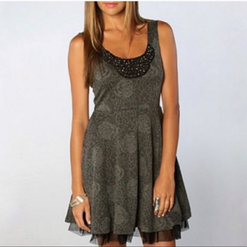 Free People Fit & Flare Tulle Skirt Dress